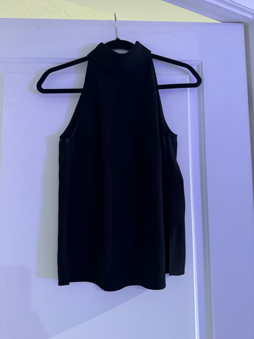 JUDITH & CHARLES Sleek Black Mock Neck Sleeveless Camisole